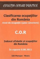 2011 Clasificarea ocupatiilor din Romania