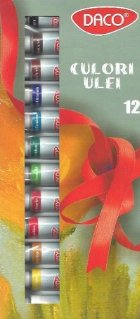 coperta Acuarele tuburi ulei Daco 12 culori 12ml