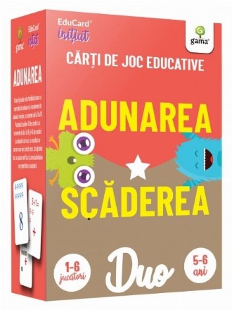 Adunarea - Scaderea. Carti de joc educative