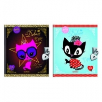 Album jurnal cu cheie, 15 x 18 cm, Pussy Deluxe