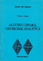 Algebra liniara geometrie analitica