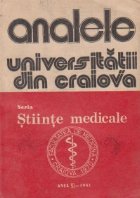 Analele Universitatii din Craiova, seria Stiinte Medicale, Vol. VI-1981