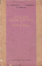 coperta Analize gramaticale si stilistice
