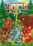 Animale din padure - carte de colorat (romana-engleza) (format B5)