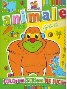 Animale de la zoo. Carte de colorat