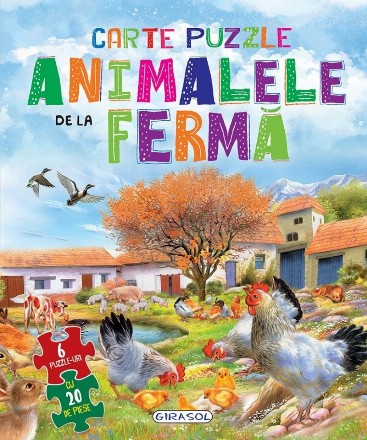 Animalele de la fermă : carte puzzle