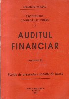 Auditul Financiar, Volumul al III-lea - Fisele de Prezentare si Foile de Lucru