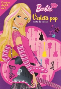 Barbie. As putea sa fiu... Vedeta Pop. Carte de colorat (contine abtibilduri!)