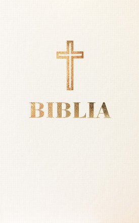 Biblia. Editie omagiala 100 de ani de la Marea Unire - coperta alba in piele ecologica, aurita
