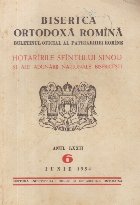 Biserica Ortodoxa Romana. Buletinul Oficial al Patriarhiei Romane, Iunie 1954 - Hotaririrle Sfintului Sinod si