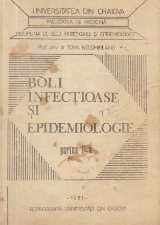 Boli infectioase si epidemiologice, Partea I-a