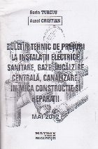 Buletin tehnic preturi instalatii electrice
