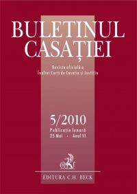 Buletinul Casatiei, Nr. 5/2010