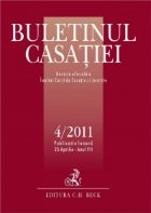 Buletinul Casatiei, Nr. 4/2011