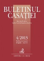 Buletinul Casatiei nr. 4/2013