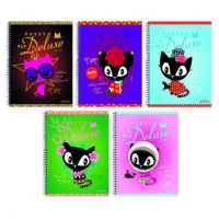 Caiet A4 70 file cu spirala Pussy Deluxe PATRATELE