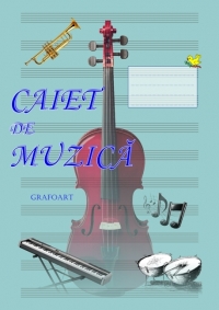 Caiet de muzica (format A4, 48 de file cu 10 portative / pagina)