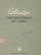 coperta Calauza perforatorului de foraj