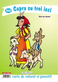 Capra cu trei iezi - Carte de povestit si colorat