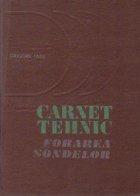 coperta Carnet tehnic - Forarea sondelor