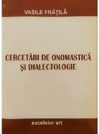 Cercetari onomastica dialectologie