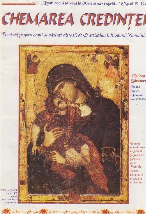 Chemarea credintei - revista pentru copii editata de Patriarhia Ortodoxa Romana, nr. 67-68, 1998