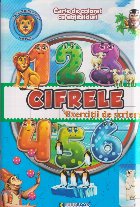 coperta Cifrele : exerciţii de scriere,carte de colorat cu abţibilduri