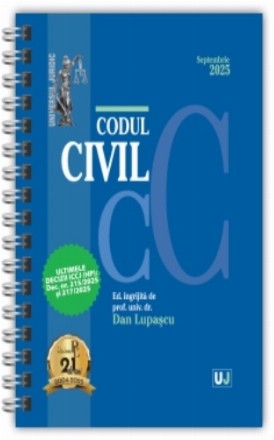 Codul civil. Editie spiralata, tiparita pe hartie alba (septembrie 2025)