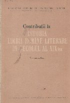 Contibutii istoria limbii romine literare