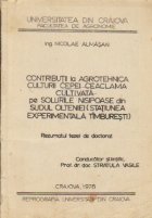 Contributii la agrotehnica culturii cepei ceaclama cultivata pe solurile nisipoase din sudul Olteniei (Statiun