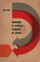 coperta Contributii la studierea categoriei de interes