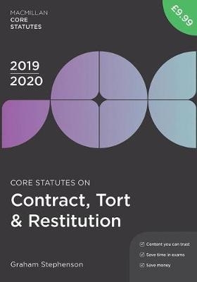 Core Statutes on Contract, Tort & Restitution 2019-20