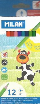 coperta Creioane colorate Milan 12 culori