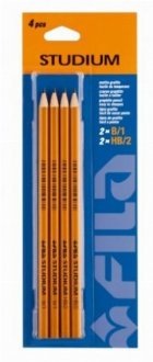 coperta Creioane STUDIUM, 4 bucati/blister (2 bucati x tarie B1, 2 bucati x tarie HB2)