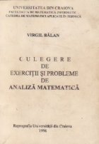 Culegere exercitii probleme analiza matematica