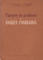 coperta Culegere de probleme de analiza cantitativa (traducere din limba rusa)