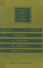 coperta Culegere de probleme de aritmetica (clasele I-IV)