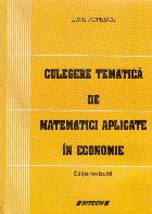 Culegere tematica matematici aplicate