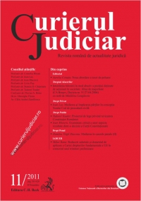 Curierul Judiciar, Nr. 11/2011
