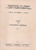 Curs matematici speciale Volumul