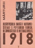 coperta Desavarsirea Unitatii National-Statale a poporului roman - recunoasterea ei internatioanala (documente interne