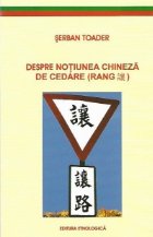 Despre notiunea chineza cedare (RANG