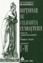 coperta Dictionar de filosofia cunoasterii Volumul II