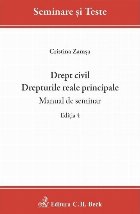 coperta Drept civil : drepturile reale principale,manual de seminar