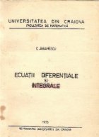 coperta Ecuatii diferentiale si integrale (Avramescu)