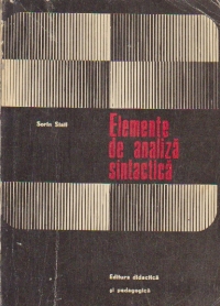 Elemente de analiza sintactica - Manual pentru profesorii de limba romana -