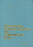 Elemente constructive de mecanica fina