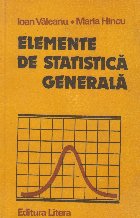 coperta Elemente de statistica generala
