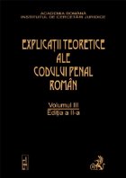 coperta Explicatiile teoretice ale Codului penal roman. Editia 2. Volumul III (brosat)