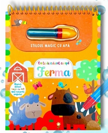 Ferma : carte de colorat cu apă
